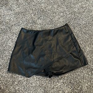 women’s leather skirt/shorts, size small